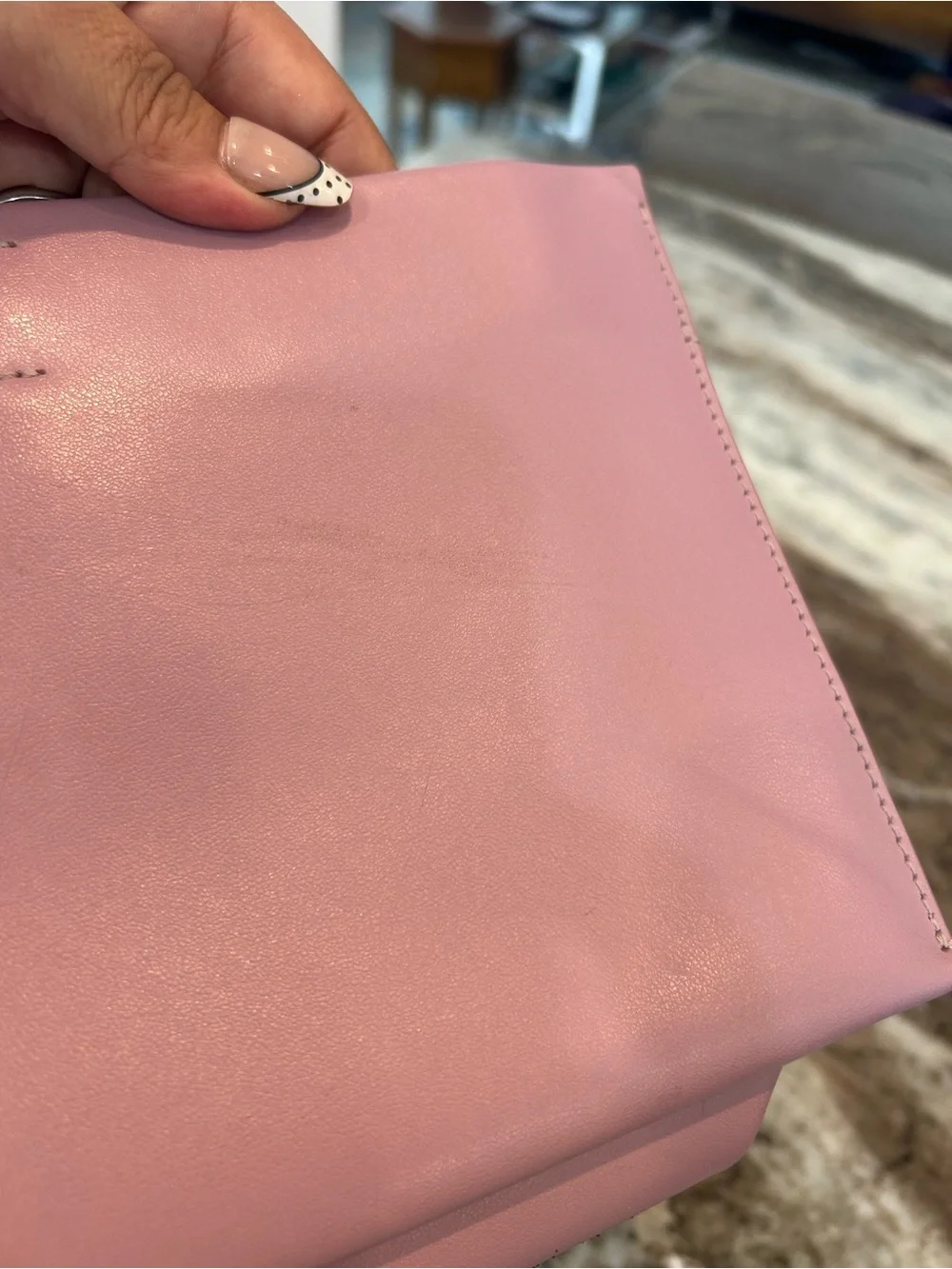 Everlane Lilac Pink the lunch box Bag made in Italy a few scuffs wear